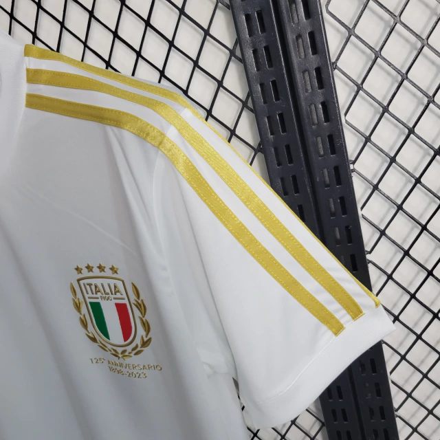 Camisa Seleção Itália Adidas 125 anos 23/24 Torcedor - Masculino Branca