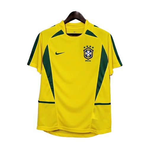 Camisa Retrô Seleção Brasileira I Home Nike 2002/03 Masculino Amarelo