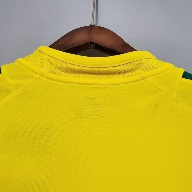Camisa Retrô Seleção Brasileira I Home Nike 2002/03 Masculino Amarelo