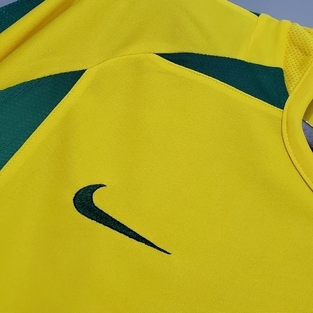 Camisa Retrô Seleção Brasileira I Home Nike 2002/03 Masculino Amarelo