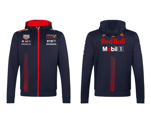 Jaqueta Fórmula 1 com capuz Red Bull Zíper Longo