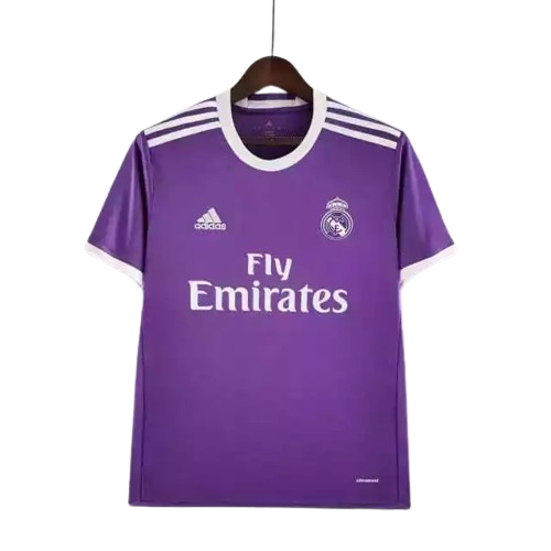 Camisa Retrô Real Madrid II Away Adidas 2016/17 Masculino Roxo