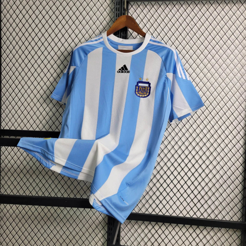 Camisa Retrô Argentina Adidas 2010/11 Azul e Branco