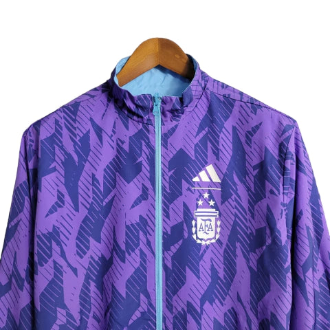 Jaqueta Corta-Vento Argentina 23/24 Masculino Adidas - Roxo