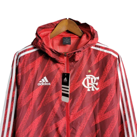 Jaqueta Corta-Vento Flamengo 23/24 Masculino Adidas - Vermelho