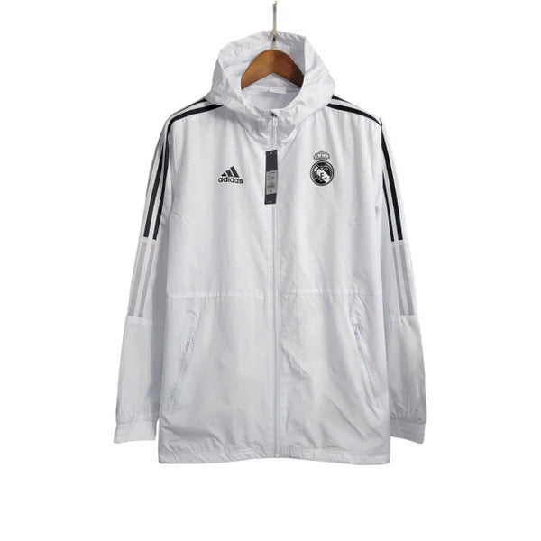 Jaqueta Corta-Vento Real Madrid 23/24 Masculino Adidas - Branco