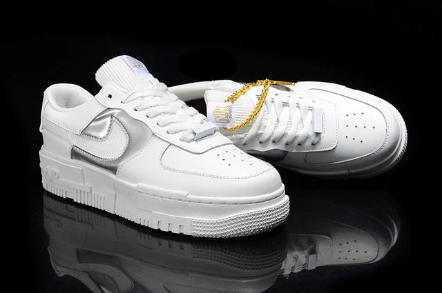 Nike Air Force 1 PIXEL White GOLD CHAIN