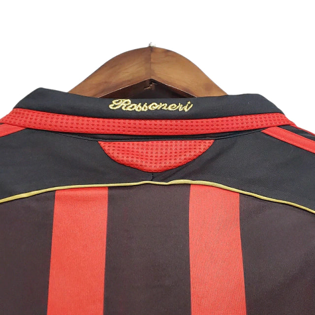 Camisa Retrô Milan I Home 2006/07 Masculino Vermelho e Preto