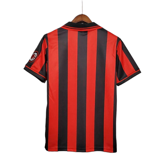 Camisa Milan Retrô 1996/1997 Vermelha e Preta - Lotto