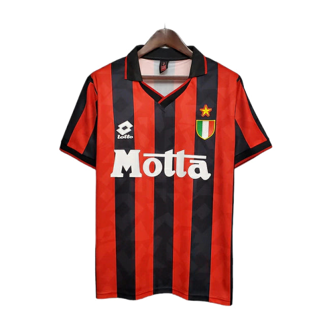 Camisa Milan Retrô 1993/1994 Vermelha e Preta - Lotto