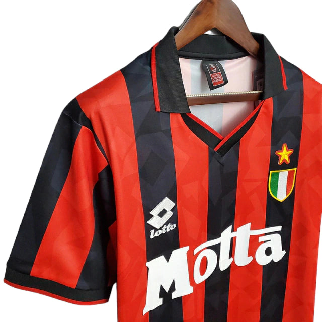 Camisa Milan Retrô 1993/1994 Vermelha e Preta - Lotto