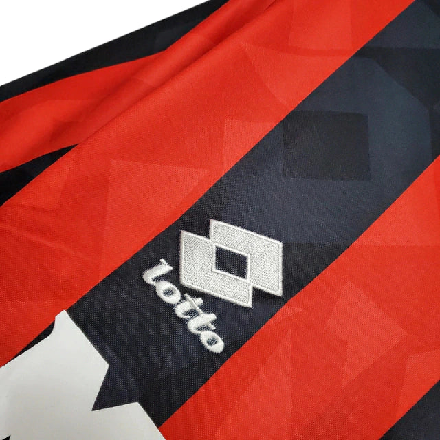 Camisa Milan Retrô 1993/1994 Vermelha e Preta - Lotto