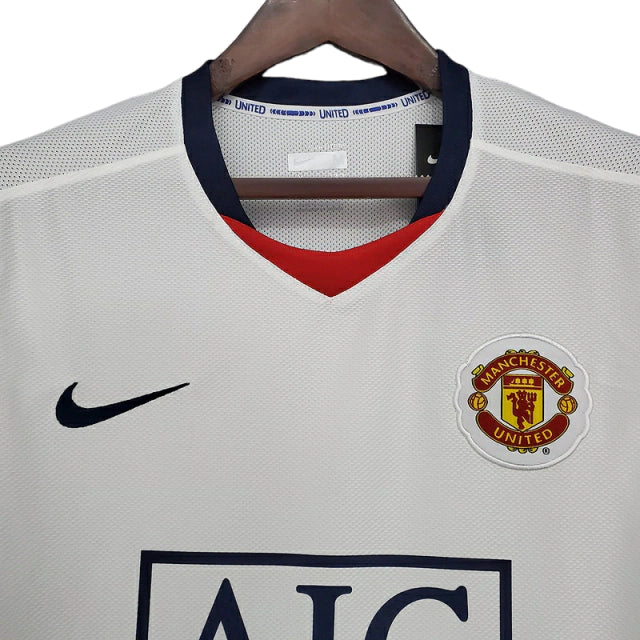 Camisa Retrô Manchester United Adidas 2008/09 Masculino Branco