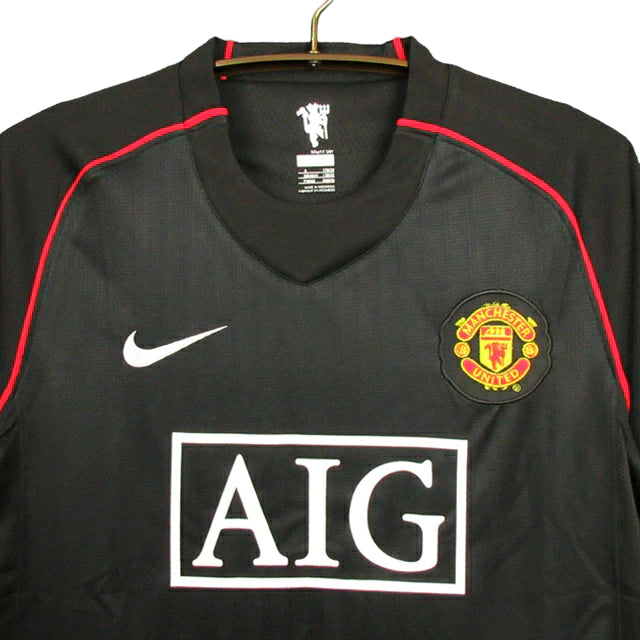 Camisa Retrô Manchester United Nike 2007/08 Masculino  Preta