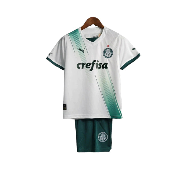 Kit Infantil Camisa + Shorts Palmeiras II 23/24 - Branca Verde