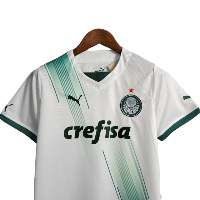 Kit Infantil Camisa + Shorts Palmeiras II 23/24 - Branca Verde