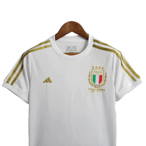 Kit Infantil Camisa + Shorts Itália 23/24 - Branca