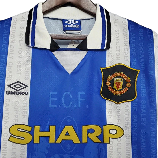 Camisa Manchester United Retrô 1994/1996 Azul e Branca - Umbro