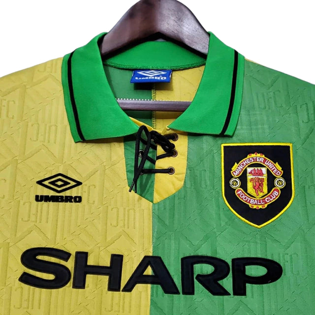 Camisa Manchester United Retrô 1992/1994 Verde e Amarela - Umbro