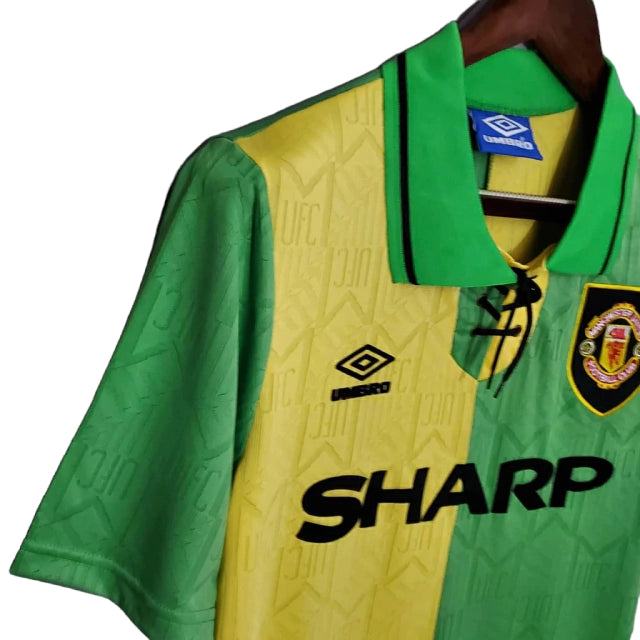 Camisa Manchester United Retrô 1992/1994 Verde e Amarela - Umbro