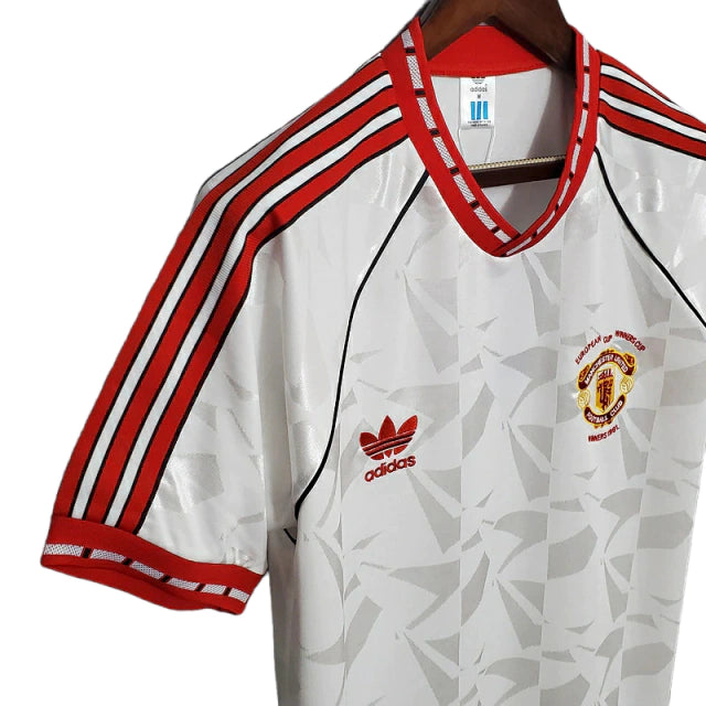 Camisa Manchester United Retrô 1991 Branca - Adidas