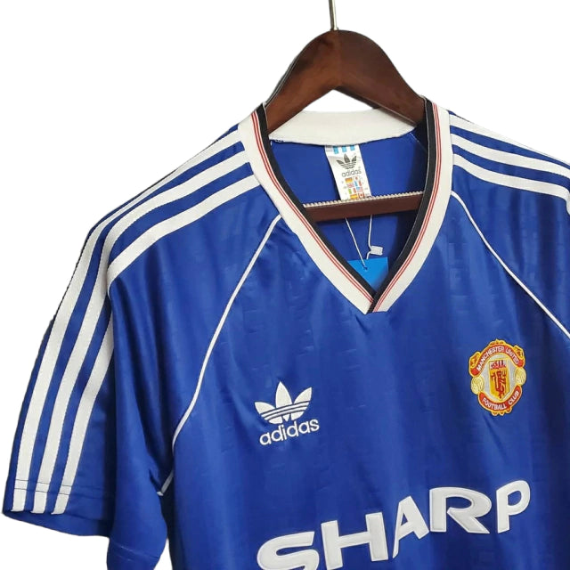 Camisa Manchester United Retrô 1988/1990 Azul - Adidas