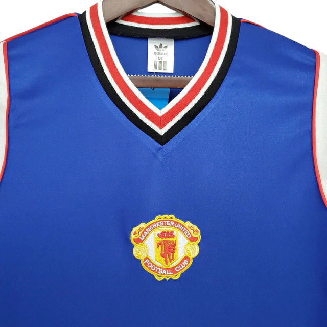 Camisa Manchester United Retrô 1985/1986 Azul - Adidas
