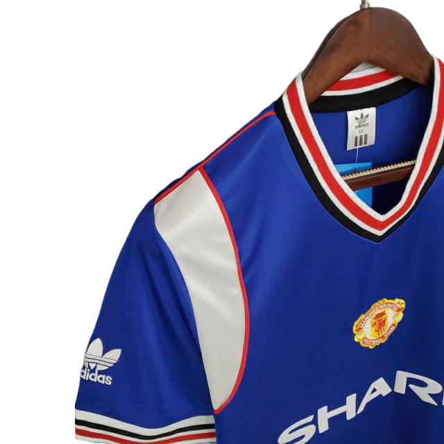 Camisa Manchester United Retrô 1985/1986 Azul - Adidas