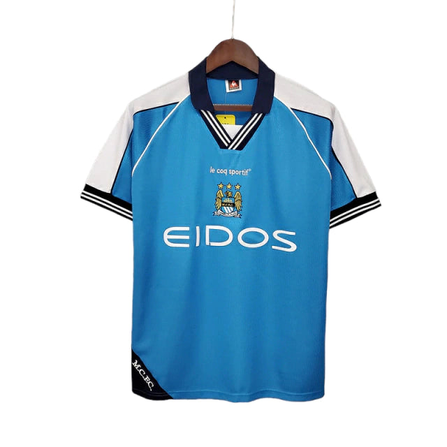 Camisa Retrô Manchester City 1999/01 Masculino Azul