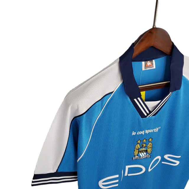 Camisa Retrô Manchester City 1999/01 Masculino Azul