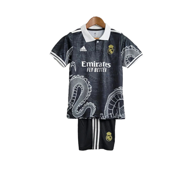 Kit Infantil Real Madrid Adidas 2023/24 - Preto