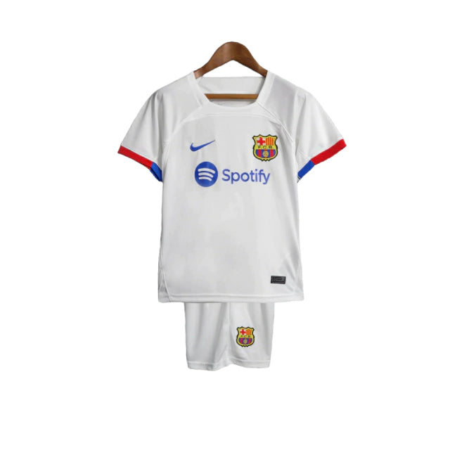 Kit Infantil Barcelona II Nike 23/24 - Branco