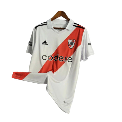 Camisa River Plate Home 22/23 Torcedor Adidas Masculina - Vermelho, Branco e Preto