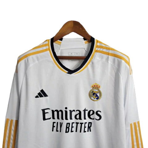 Camisa I Adidas Real Madrid 23/24 - Manga Longa