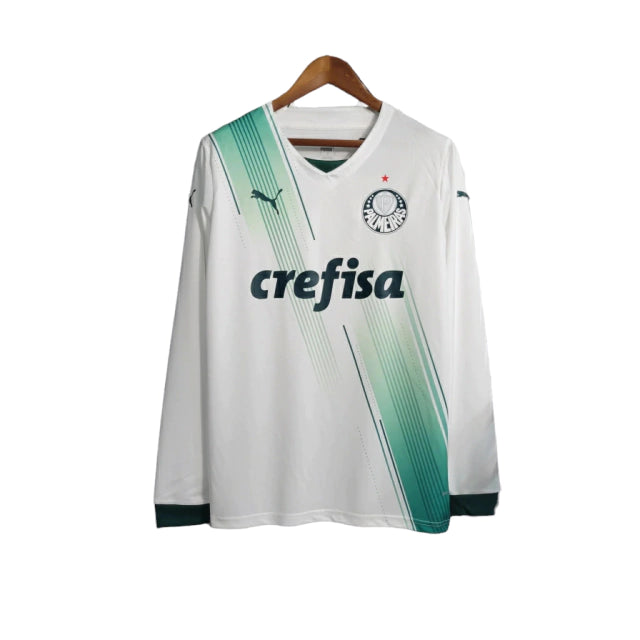 Camisa Palmeiras Away 23/24 - Manga Longa - Torcedor Puma Masculina - Branco