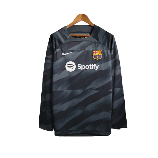 Camisa Barcelona Goleiro 23/24 - Manga Longa - Torcedor Nike Masculina - Preto