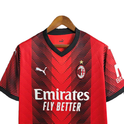 Camisa Milan I 2023/24 Vermelho e Preto - Puma