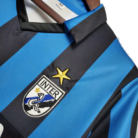 Camisa Inter de Milão Retrô 1988/1990 Azul e Preta - Uhisport
