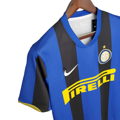 Camisa Inter de Milão Retrô 2008/2009 Azul e Preta - Nike