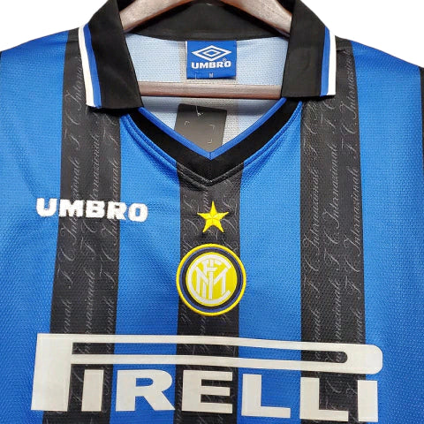 Camisa Retrô Inter de Milão Umbro 1997/1998 Azul e Preta