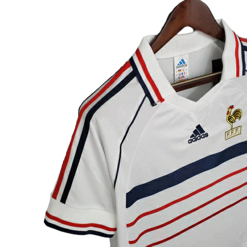 Camisa Retrô França II Away 1998/99 Masculino Branco