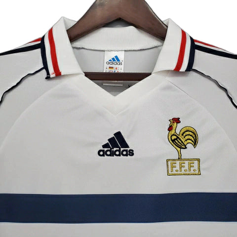 Camisa Retrô França II Away 1998/99 Masculino Branco