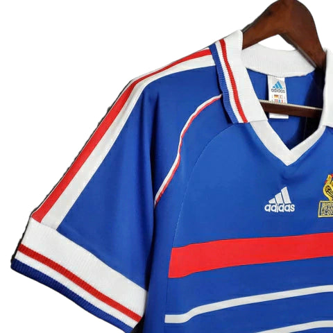Camisa Retrô França I Home Adidas 1998/99 Masculino Azul