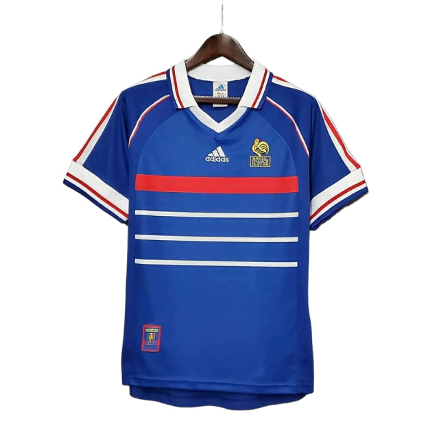 Camisa Retrô França I Home Adidas 1998/99 Masculino Azul