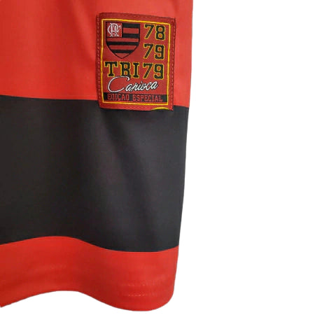 Camisa Retrô Flamengo 1978/1979 Masculino Vermelho e Preto