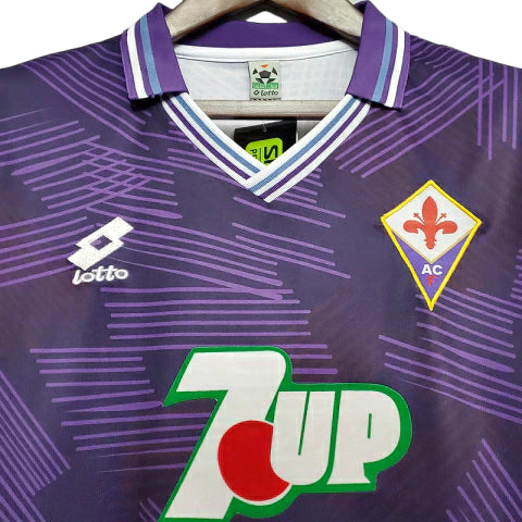 Camisa Retrô Fiorentina Lotto 1992/93 Masculino Roxa