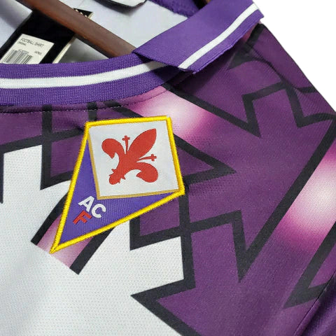 Camisa Fiorentina Retrô 1992/1993 Branca e Roxa - Lotto