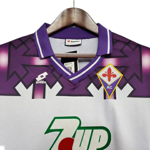Camisa Fiorentina Retrô 1992/1993 Branca e Roxa - Lotto
