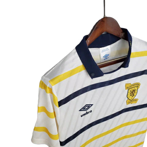 Camisa Escócia Retrô 1988/1991 Branca e Amarela - Umbro