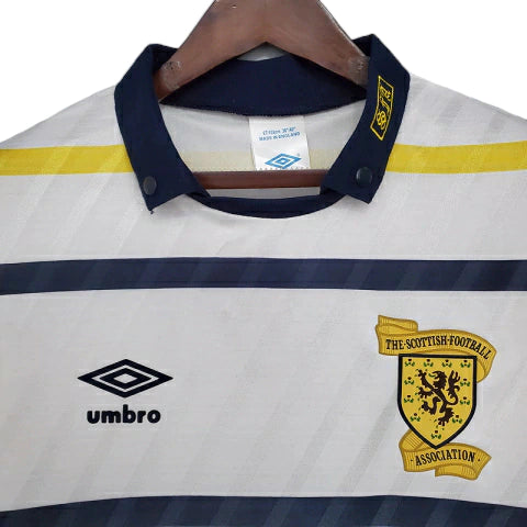 Camisa Escócia Retrô 1988/1991 Branca e Amarela - Umbro